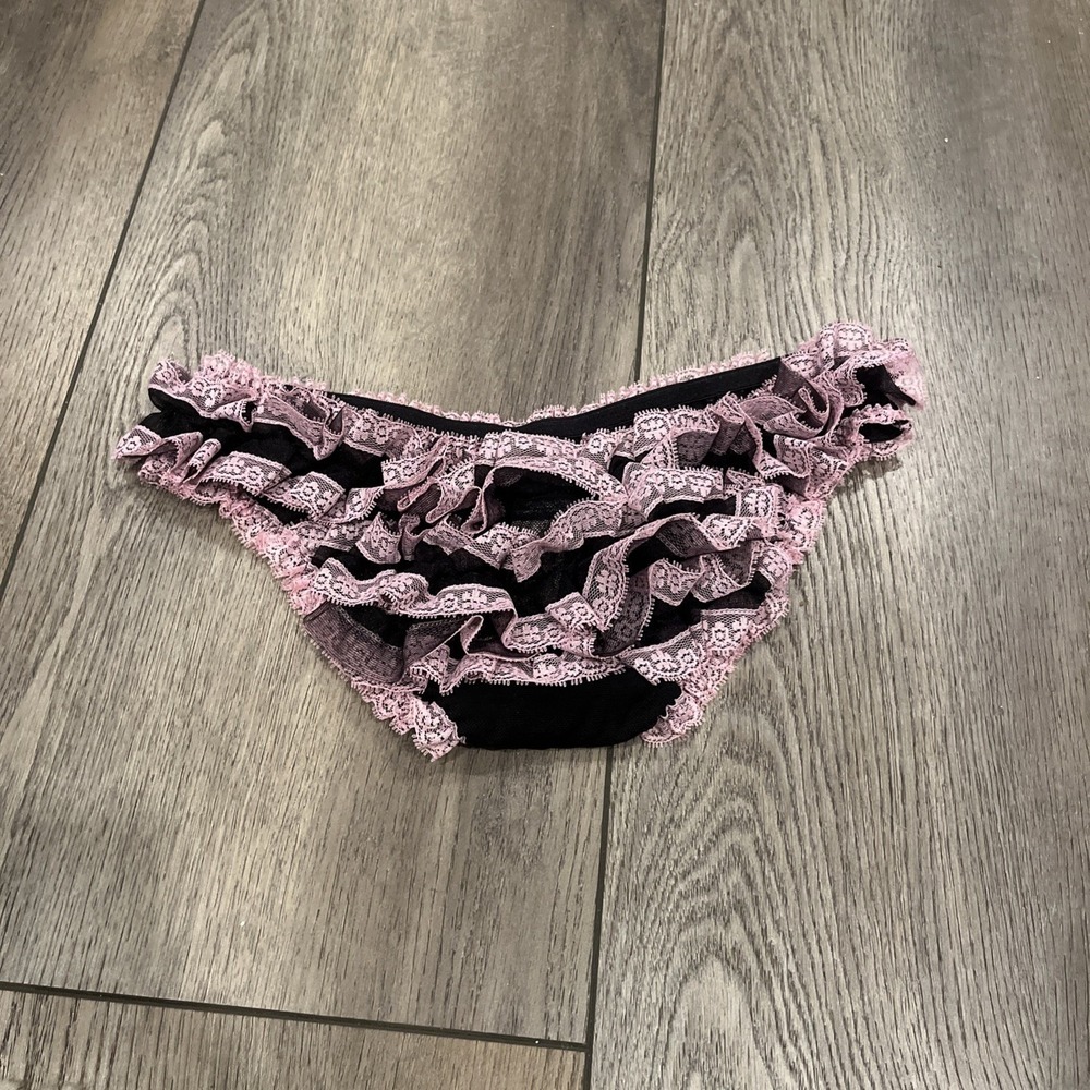 Vintage Victoria's Secret Ruffle Bloomer Lace Panty Bikini Panties Size S